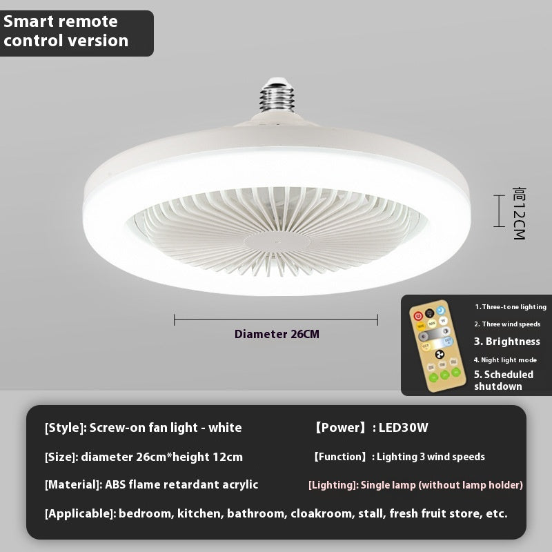 Smart LED Ceiling Fan Light with Remote Control